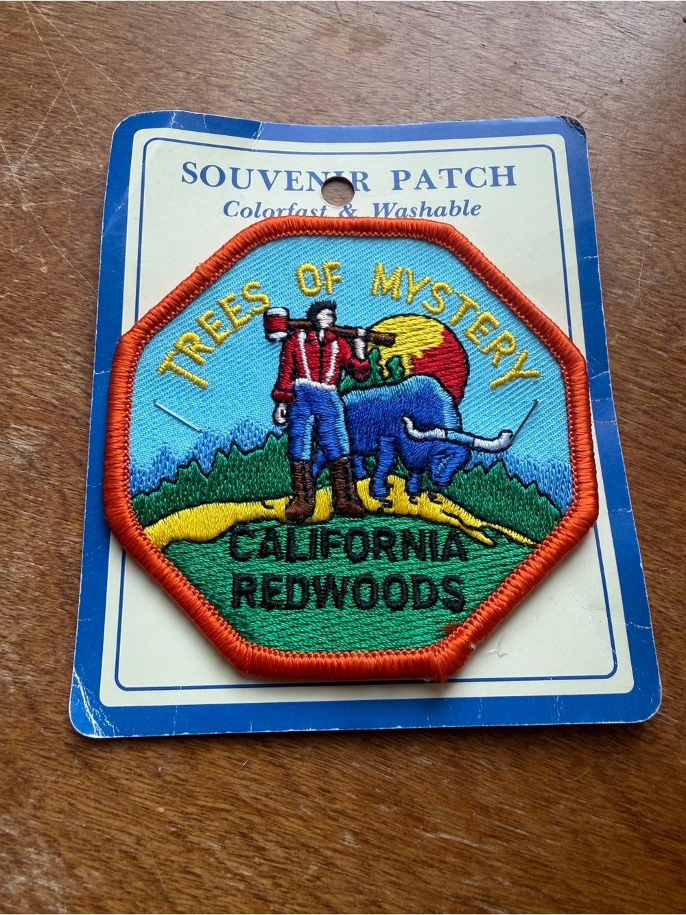 Vintage California redwood nature patch souvenir